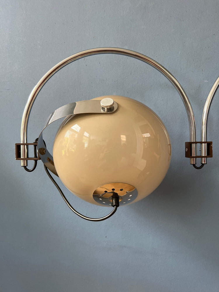 Vintage Lamp | Dijkstra Double Arc Wall Lamp | Space Age Lamp | Mushroom Lamp | 70s Mid Century Modern Light
