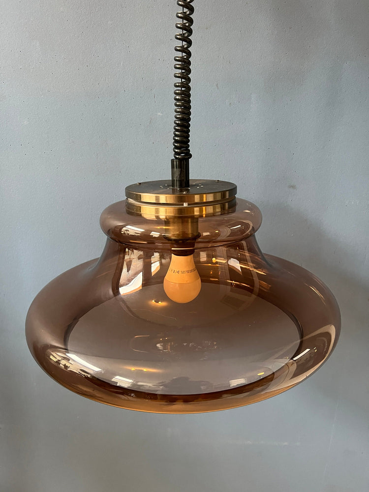 Space Age Pendant Light by Herda / Vintage Mid Century Ceiling Lamp