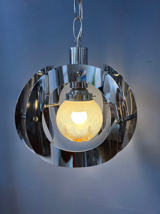 Vintage Mazzega Murano Glass Pendant Lamp