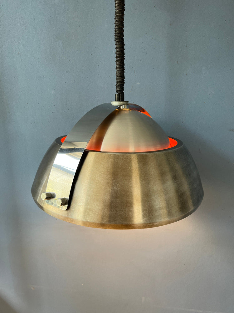 Space Age Lakro Amstelveen Pendant Light | Mid Century Lamp | 70s Retro Lighting