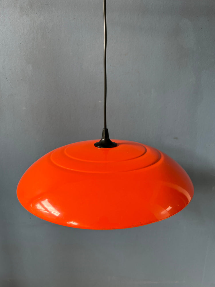 Vintage Industrial Orange/Red Pendant Lamp/Light Fixture