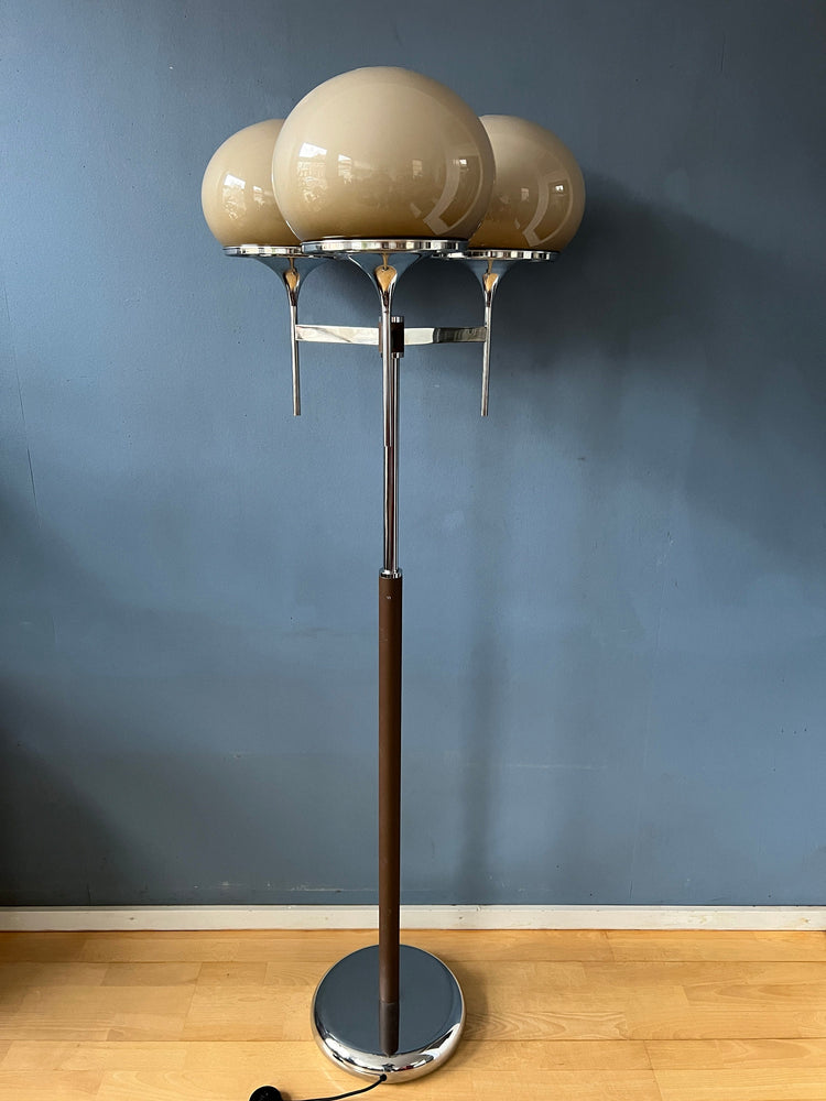 Vintage Dijkstra Triple Mushroom Space Age Floor Lamp