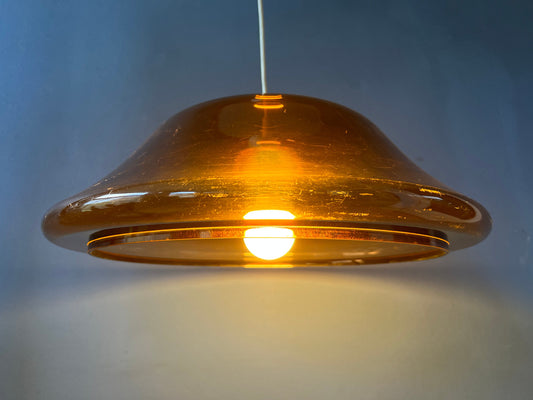 Vintage Space Age Pendant Lamp by Herda / Mid Century Modern Light Fixture