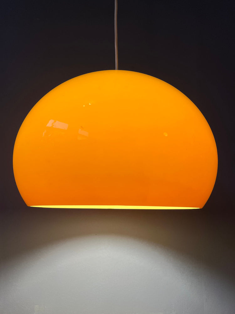 Yellow Space Age Mushroom Pendant Light