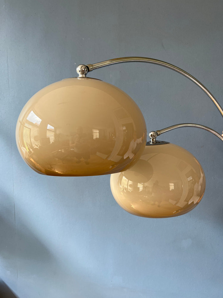 Vintage Dijkstra Double Arc Wall Lamp | Space Age Mushroom Lamp | Vintage 70s Sconce