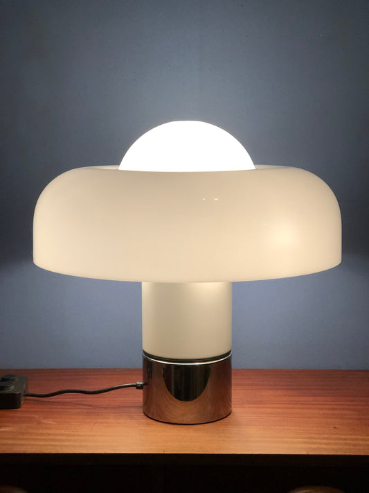 Vintage Guzzini Brumbry / Brumbury Table Lamp by Luigi Massoni | Space Age