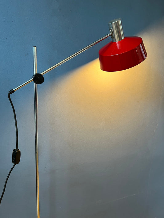 Adjustable Red Floor Lamp in Style of Hoogervorst