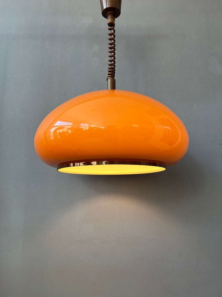 Vintage Mushroom Space Age Pendant | Mid Century Modern Lamp | Retro 70s Ceiling Lighting