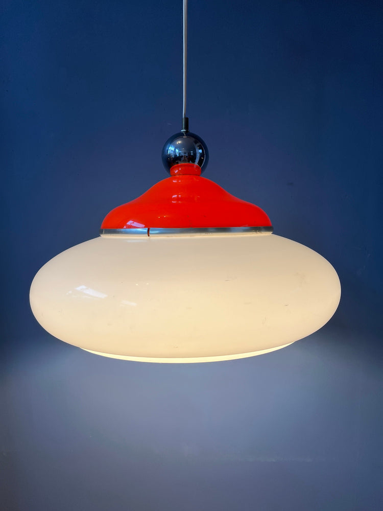Vintage Space Age Pendant Lamp / Mid Century Light Fixture
