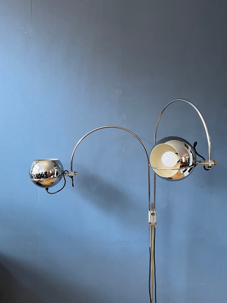 Vintage GEPO Double Arc Eyeball Floorlamp | Space Age Lamp | Mid Century Lamp