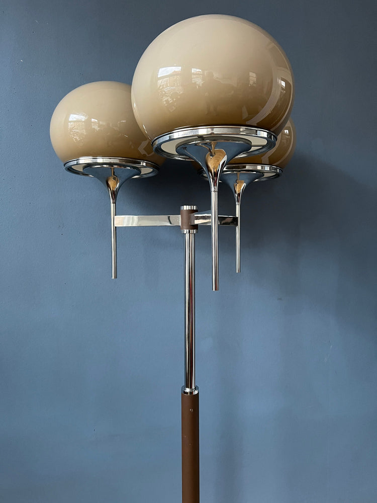 Vintage Dijkstra Triple Mushroom Space Age Floor Lamp