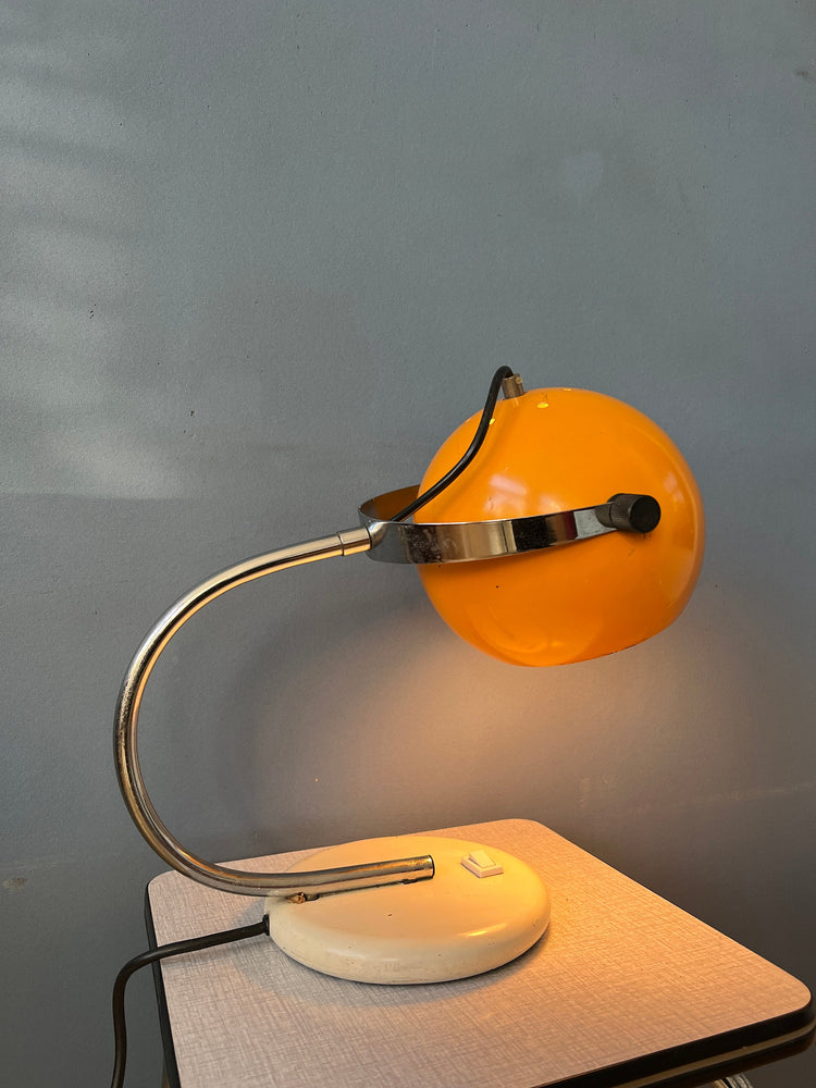 Yellow GEPO Eyeball Desk Lamp / Mid Century Space Age Table Lamp