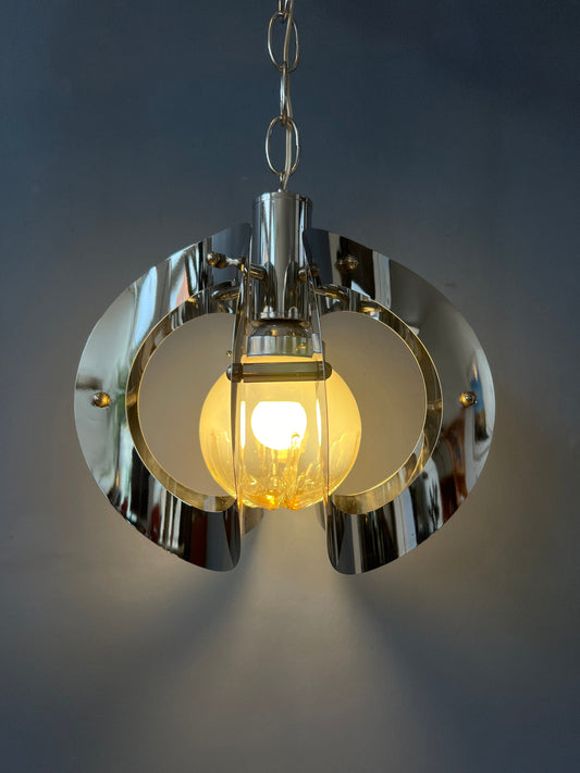 Vintage Mazzega Murano Glass Pendant Lamp