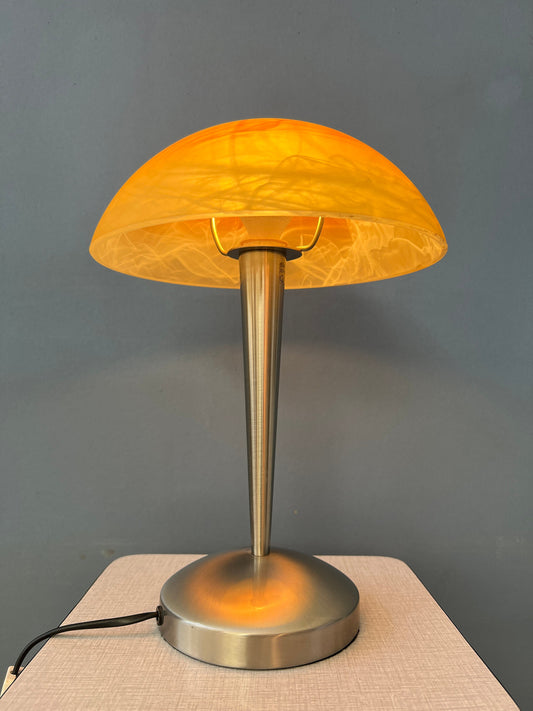 Vintage Mushroom Glass Table Lamp