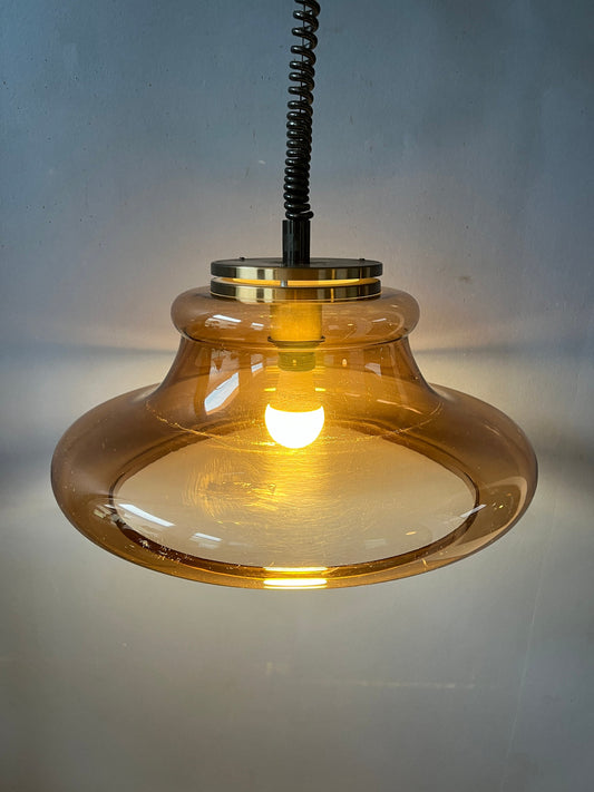 Space Age Pendant Light by Herda / Vintage Mid Century Ceiling Lamp