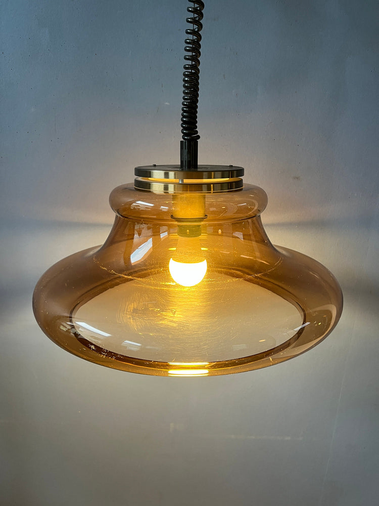 Space Age Pendant Light by Herda / Vintage Mid Century Ceiling Lamp