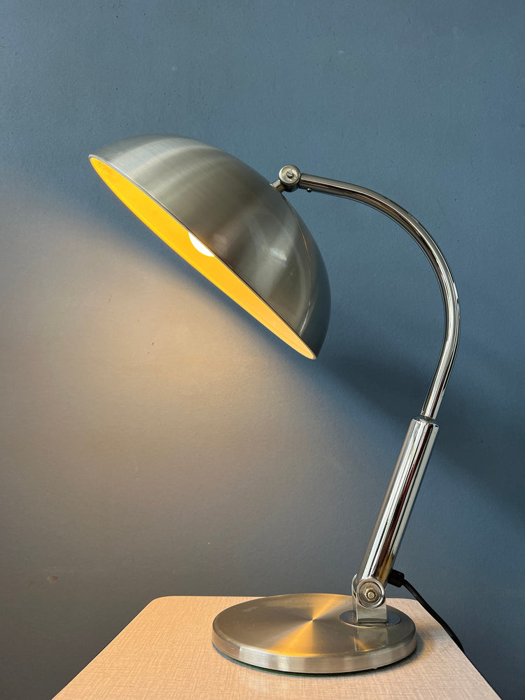 Vintage Hala Busquet / Hala 144 Table Lamp by Herman Busquet - Silver Bauhaus Desk Lamp