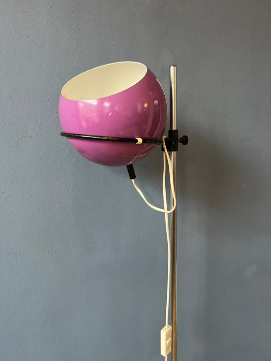 Purple GEPO Eyeball Floor Lamp - Space Age Standing Light