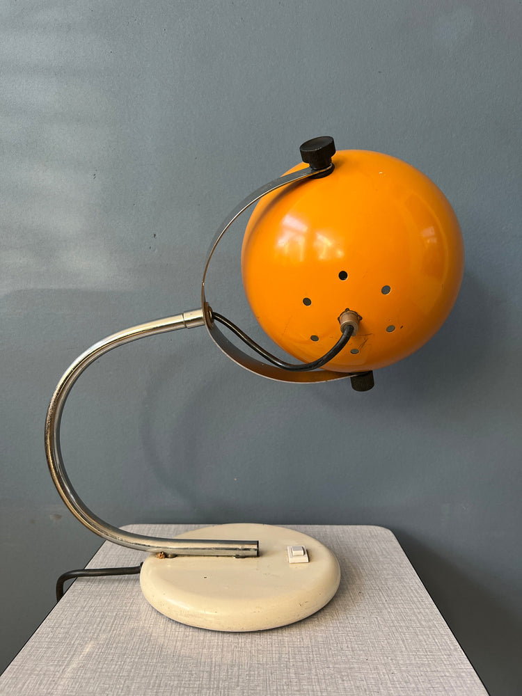 Yellow GEPO Eyeball Desk Lamp / Mid Century Space Age Table Lamp