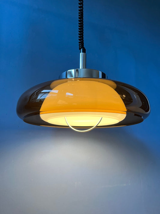 Vintage Herda Space Age Pendant / Mid Century Lighting / Guzzini Style Retro Lamp