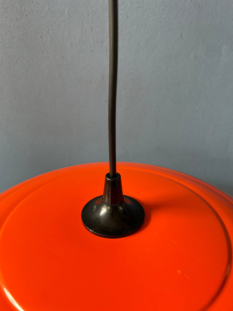 Vintage Industrial Orange/Red Pendant Lamp/Light Fixture