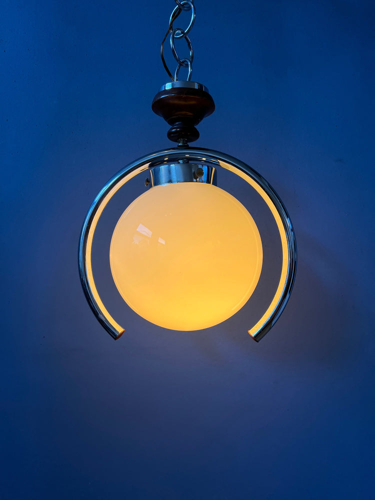 Italian Pendant Light / Mazzega Lamp / Murano Glass Light