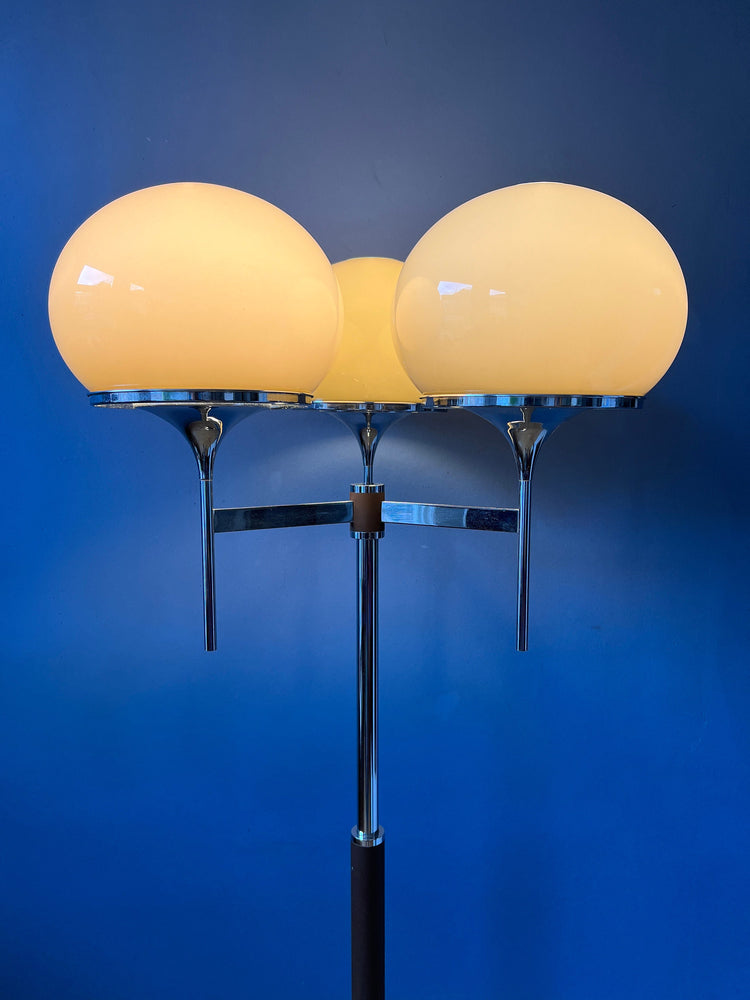 Vintage Dijkstra Triple Mushroom Space Age Floor Lamp