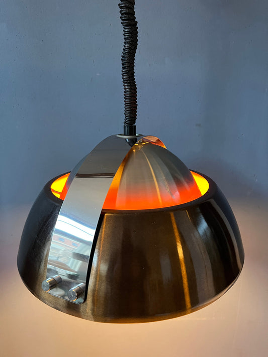 Orange Lakro Amstelveen Space Age Pendant Light with Rise-and-Fall