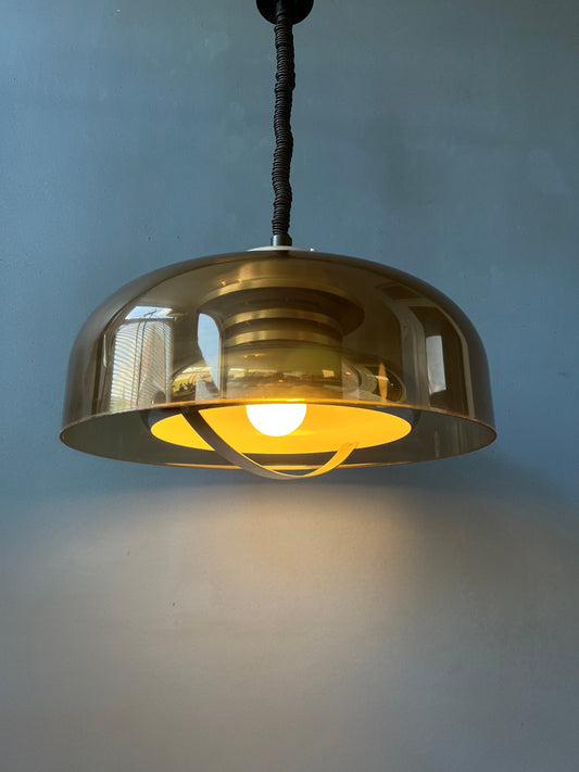 Mid Century Herda Space Age Pendant / Vintage Lighting / Retro Lamp 70s