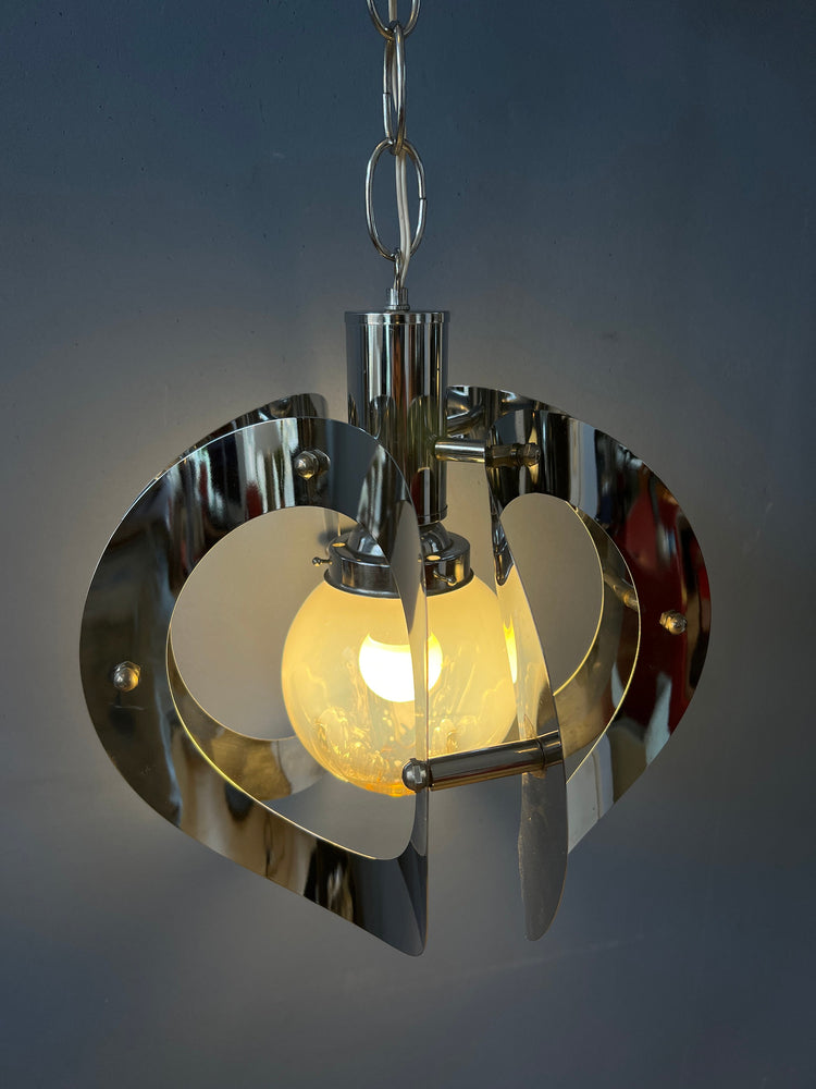 Vintage Mazzega Murano Glass Pendant Lamp