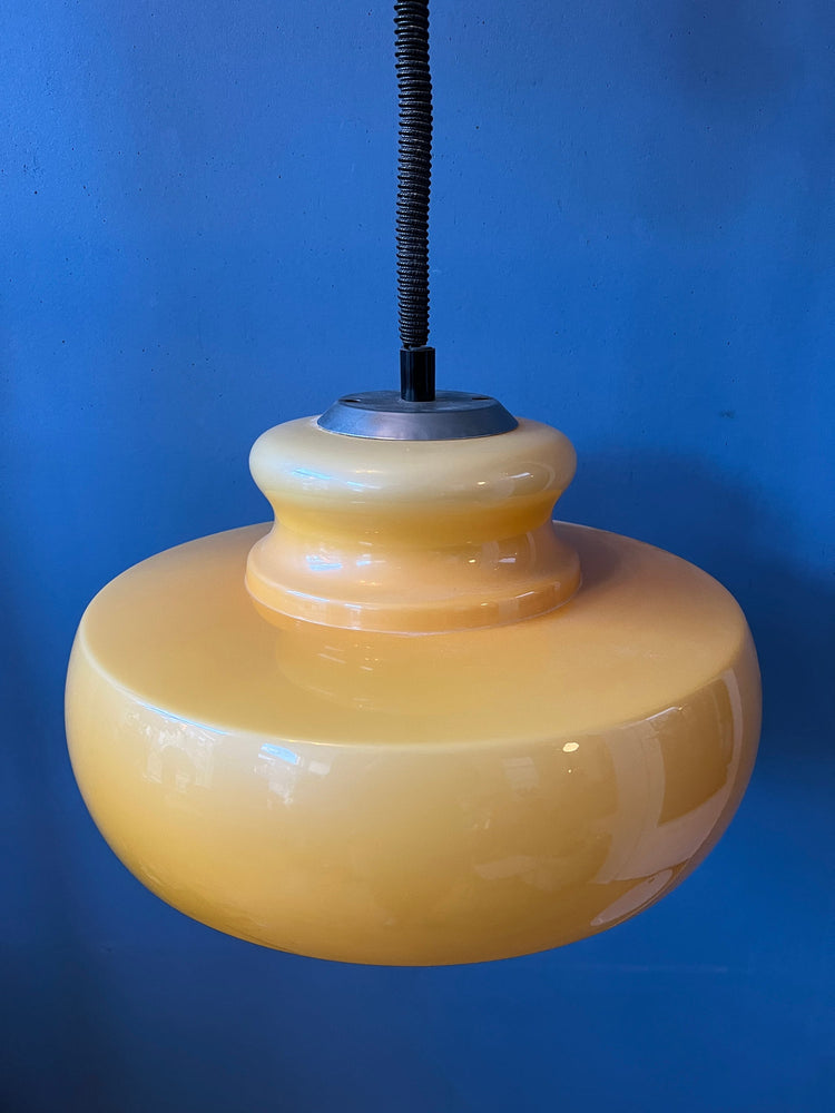 Mid Century Orange Space Age Pendant Light