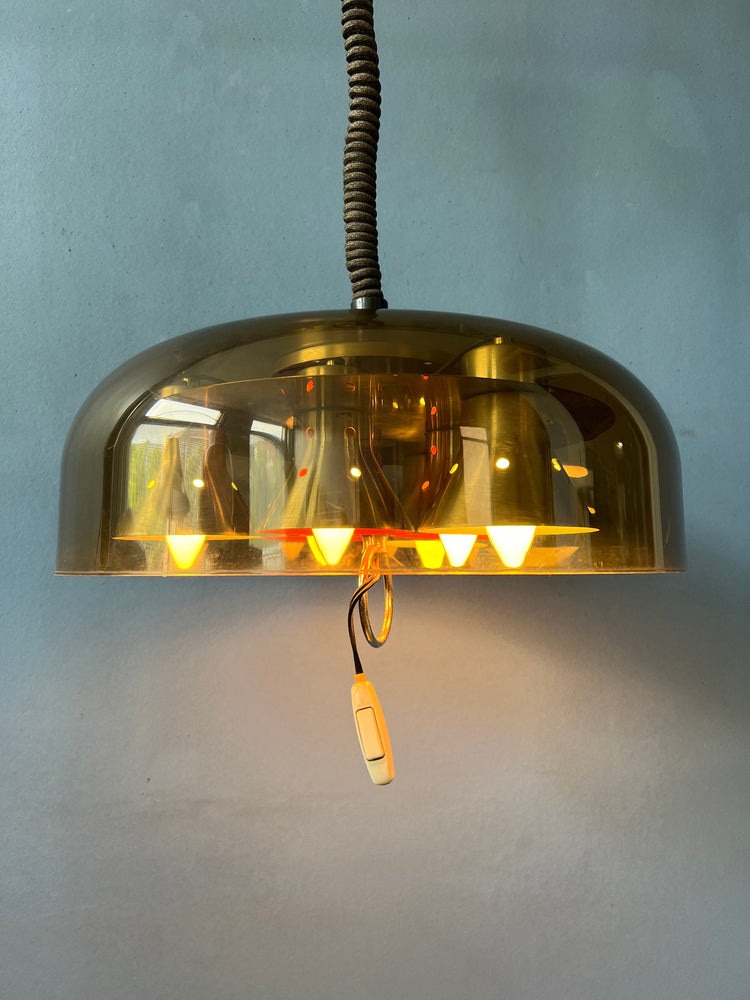 Herda Space Age Pendant Light / 70s Vintage Lighting / Mid Century Lamp