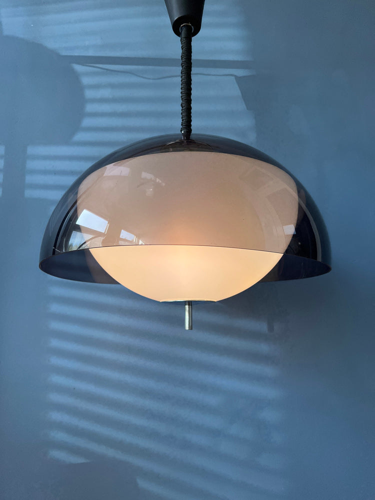 Mid Century Dijkstra Space Age Light Fixture / Purple Vintage Pendant Lamp