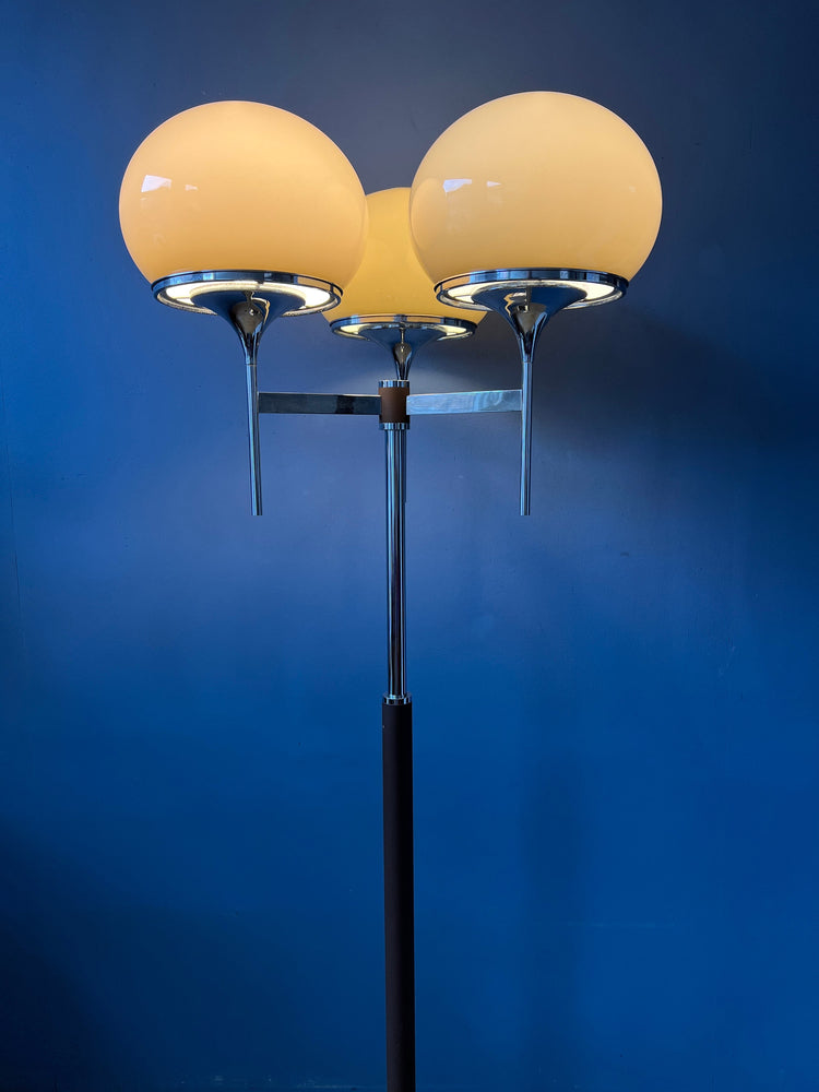 Vintage Dijkstra Triple Mushroom Space Age Floor Lamp