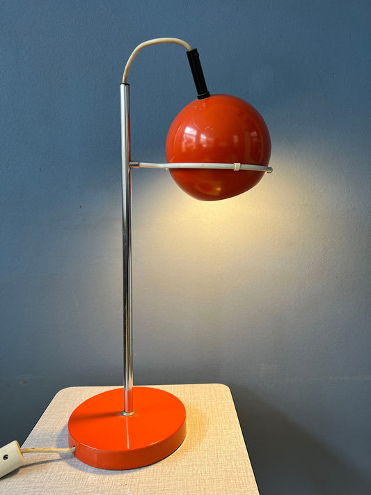 Red GEPO Eyeball Table Lamp | Space Age Desk Lamp