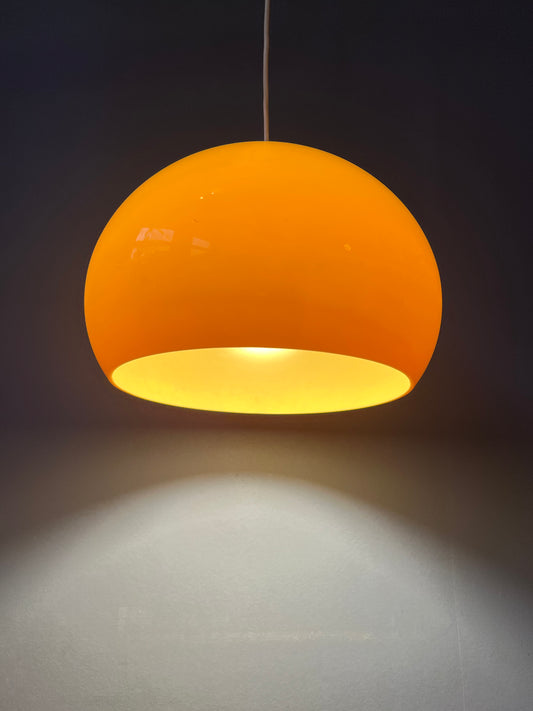 Yellow Space Age Mushroom Pendant Light