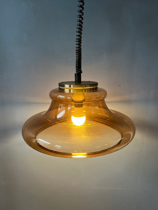 Space Age Pendant Light by Herda / Vintage Mid Century Ceiling Lamp