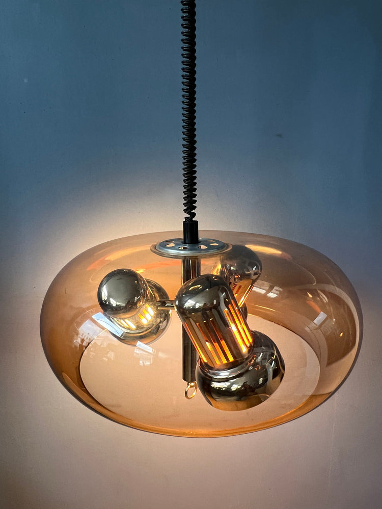Vintage Herda Space Age Pendant Light / Mid Century Lamp