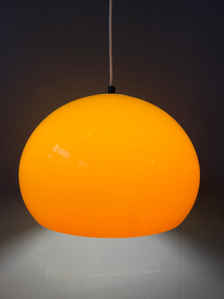 Yellow Space Age Mushroom Pendant Light