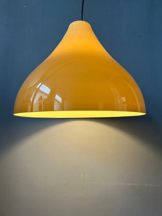 Vintage Mocca-Coloured Space Age Pendant Light | Mid Century Modern Lamp | Retro 70s Ceiling Lamp