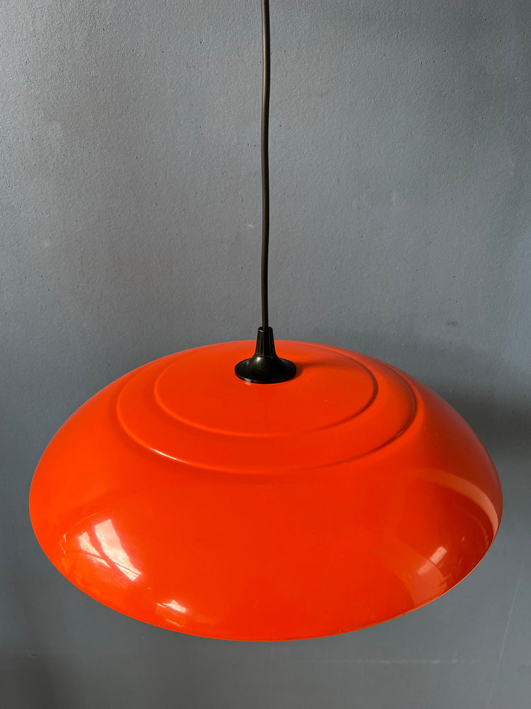 Vintage Industrial Orange/Red Pendant Lamp/Light Fixture