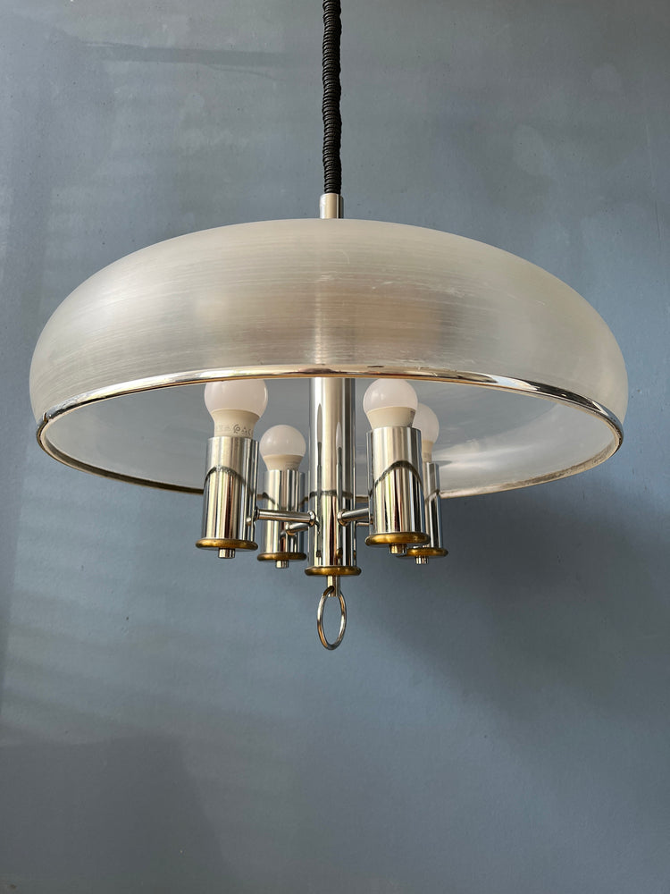 Mid Century Pendant Lamp Chandelier / Space Age Light Fixture