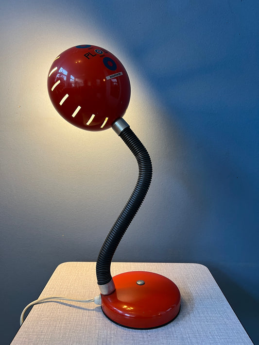 Red Flexible Vintage Spage Age Table Lamp