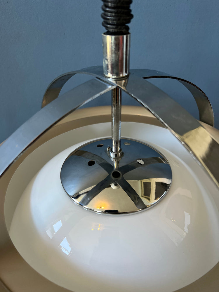 Vintage Tronconi Pendant Lamp / Space Age Light Fixture / Guzzini Style Lighting