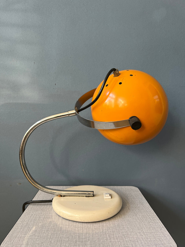 Yellow GEPO Eyeball Desk Lamp / Mid Century Space Age Table Lamp