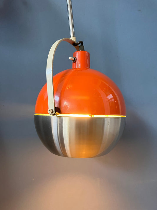 Orange Mid Century Eyeball Wall Lamp / Fishing Rod Light