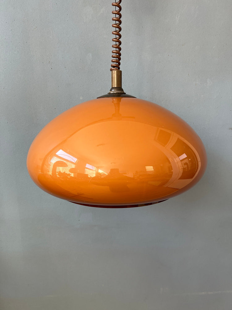 Vintage Mushroom Space Age Pendant | Mid Century Modern Lamp | Retro 70s Ceiling Lighting