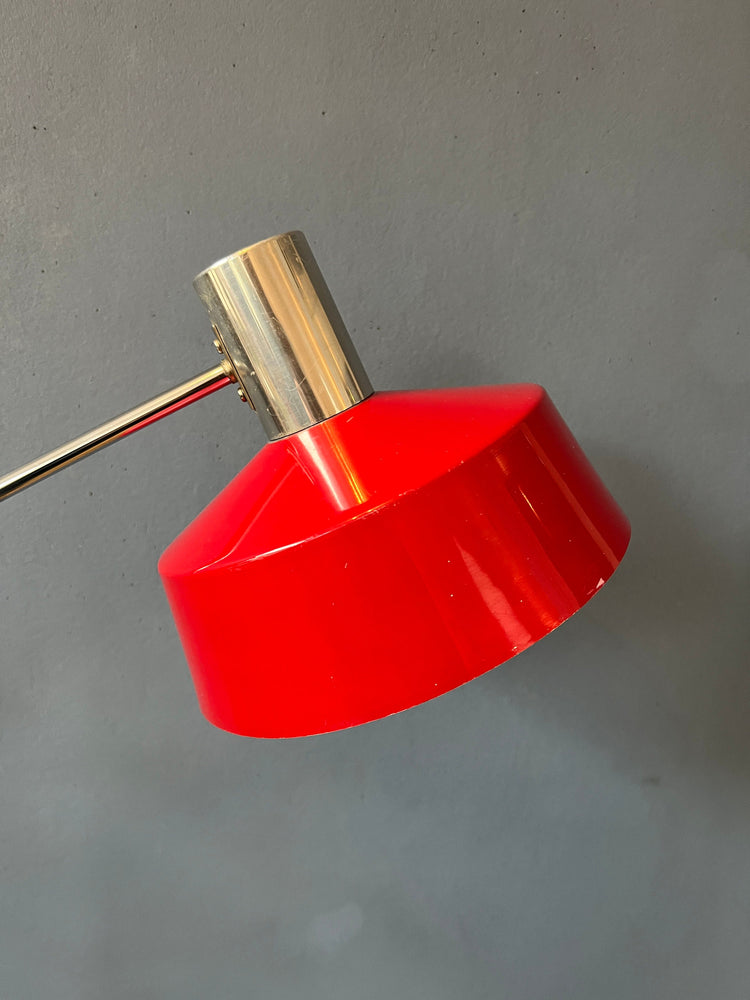 Adjustable Red Floor Lamp in Style of Hoogervorst