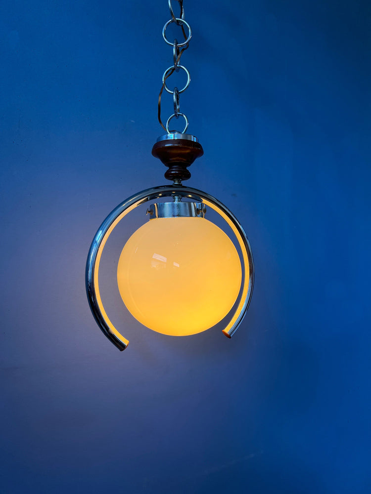 Italian Pendant Light / Mazzega Lamp / Murano Glass Light