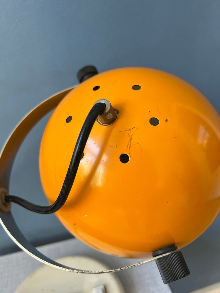 Yellow GEPO Eyeball Desk Lamp / Mid Century Space Age Table Lamp